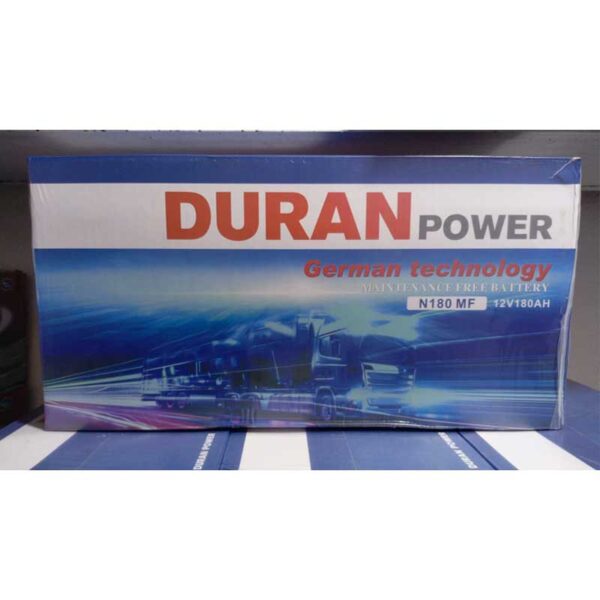 Batterie de voiture sans entretien DURAN POWER 180 AH (N180 MF)
